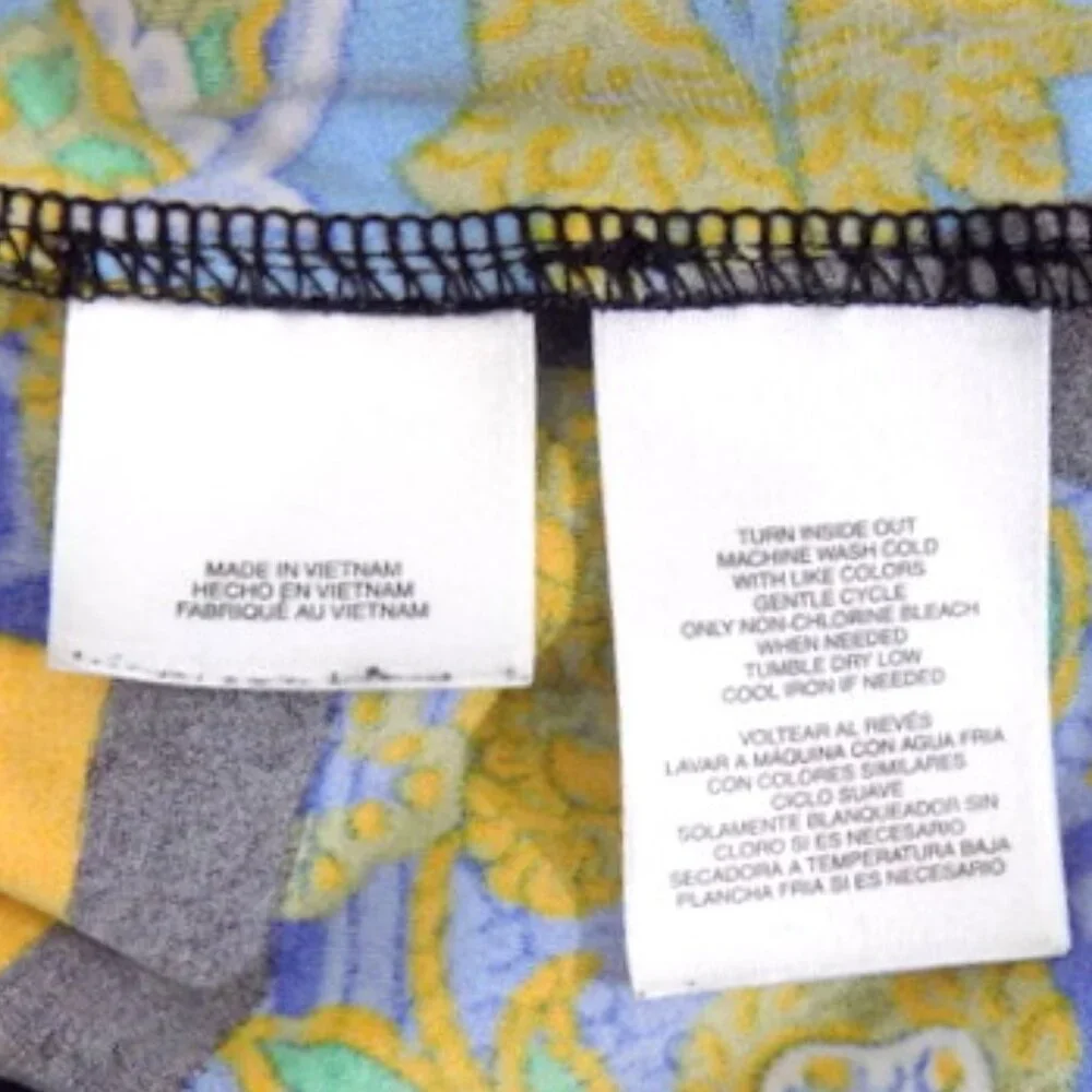 Jones Studio Women’s Wearable Art Multicolor Abstract 3/4 Sleeve Top – Size: 2X - Picture 10 of 11